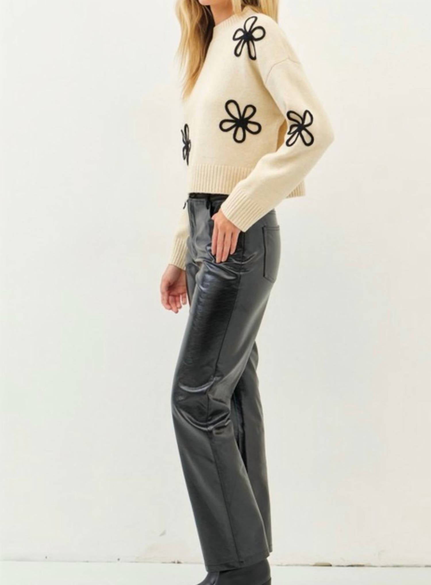 Idem Ditto - Sleek Metallic Straight Pants