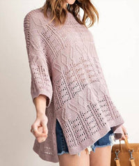 Easel - Light Sweater Knit Top
