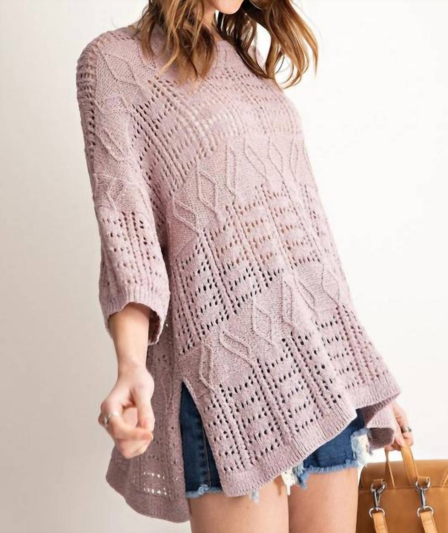 Easel - Light Sweater Knit Top
