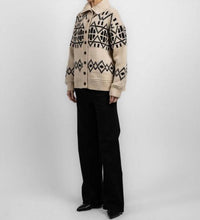 White + Warren Merino Fair Isle Jacket in ivory combo - women's jacket - alternate view