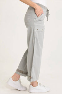 Xcvi - Roel Poplin Mesh Gaucho Crop Pant