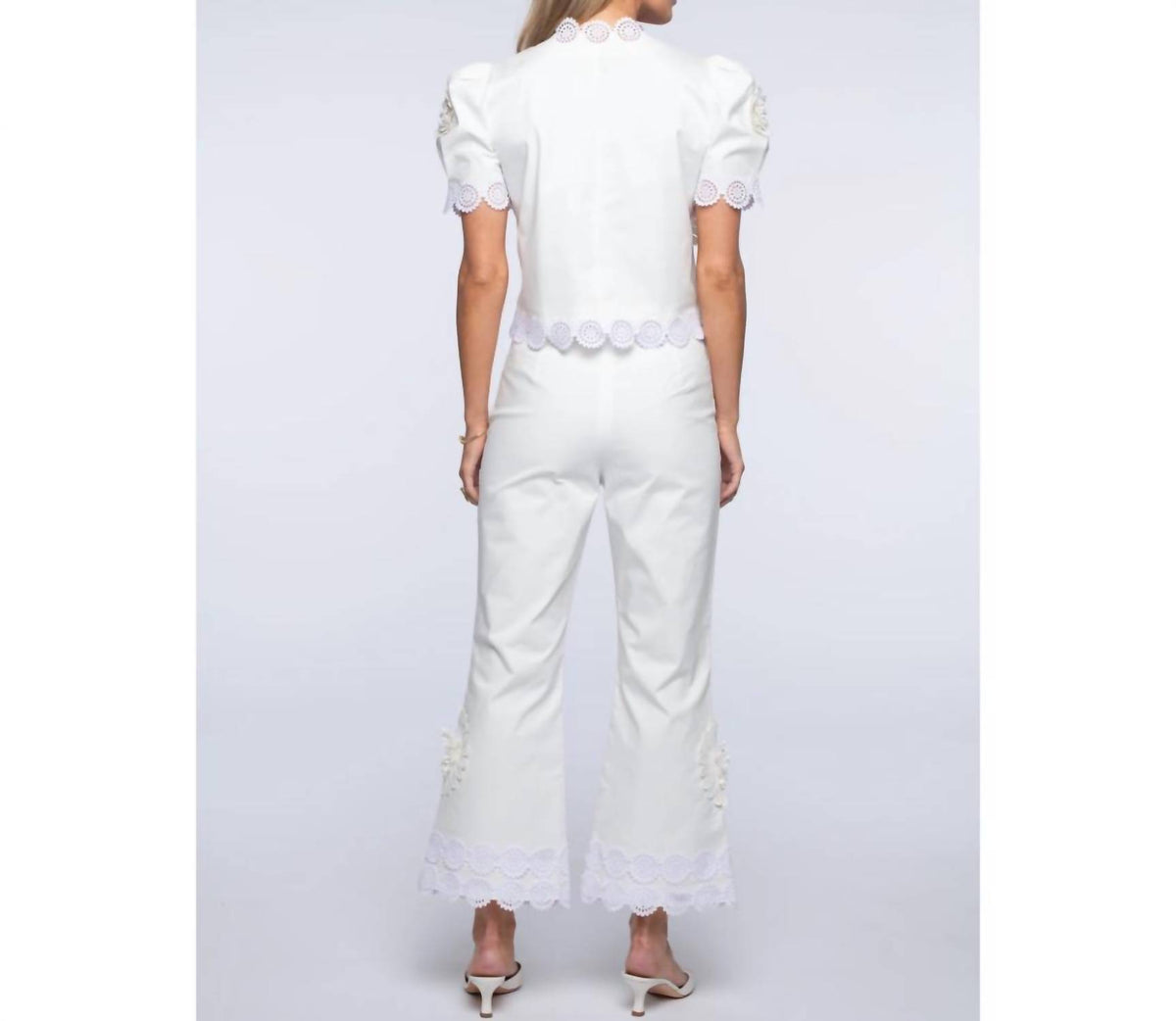 Elizabeth James The Label - Jojo Crochet Detail Pants