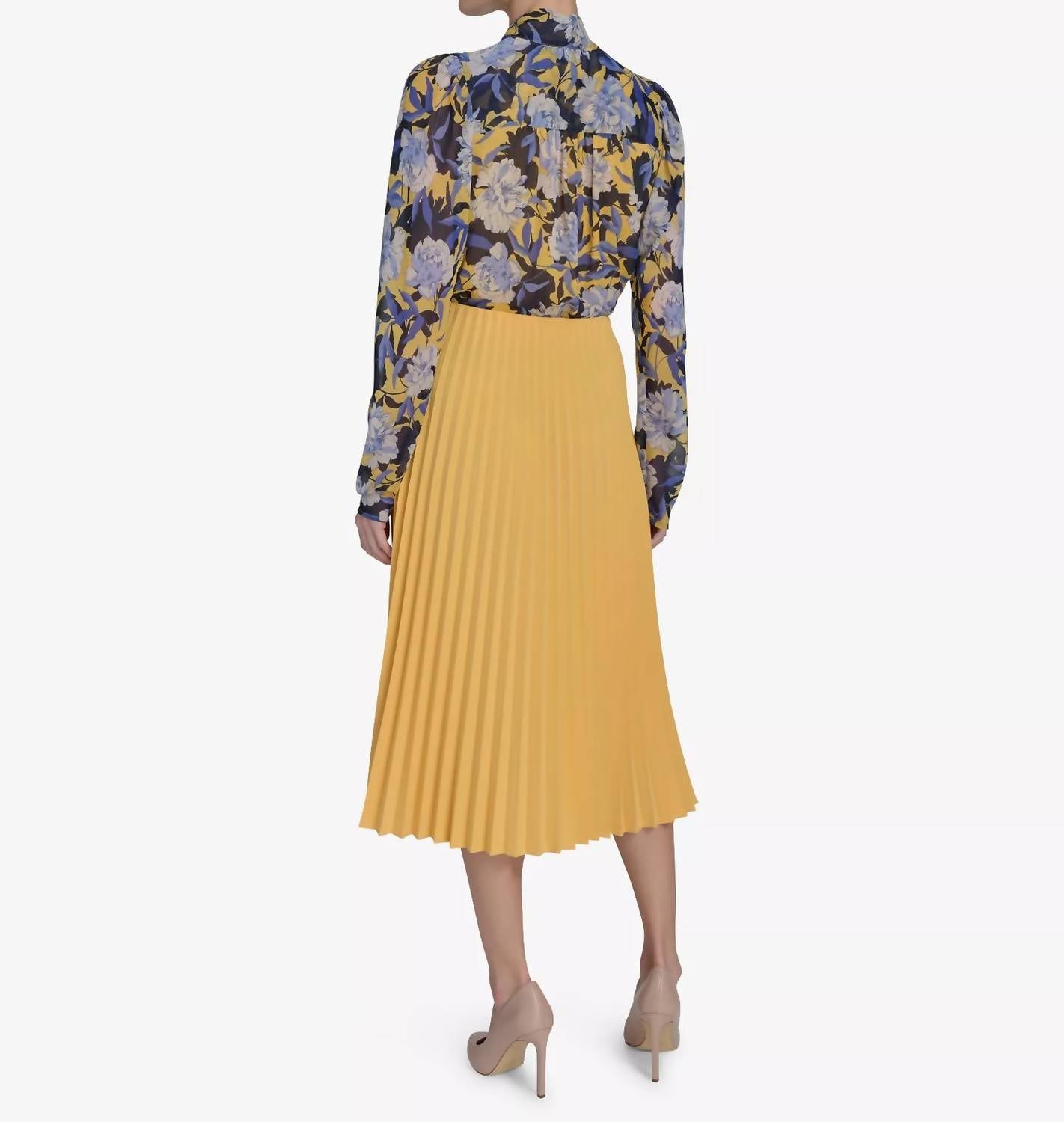 Tommy Hilfiger - Solid Pleated Pull-on Midi Skirt