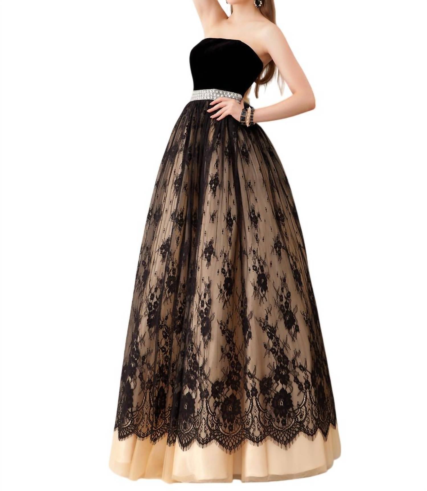 Angela & Alison - Floor Length Prom Dress