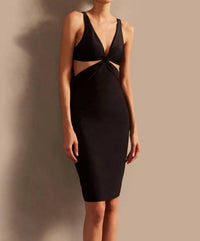Adriana Degreas - Cut-out Solid Short Dress