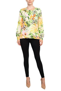Adyson Parker - Crew Neck Long Sleeve Banded Knit Top
