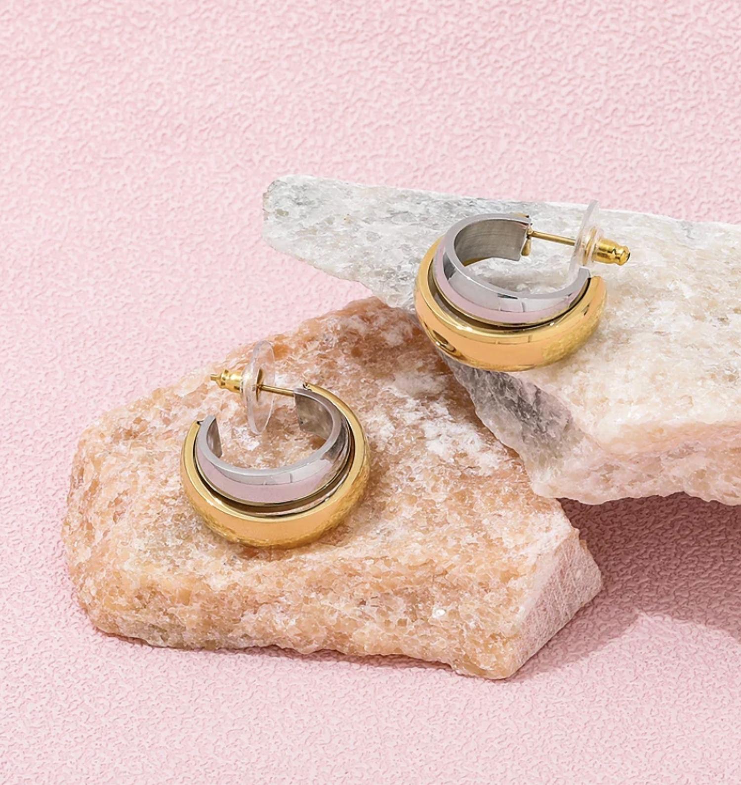 Katie Rae Collection - Women's Fusion Hoops Earrings