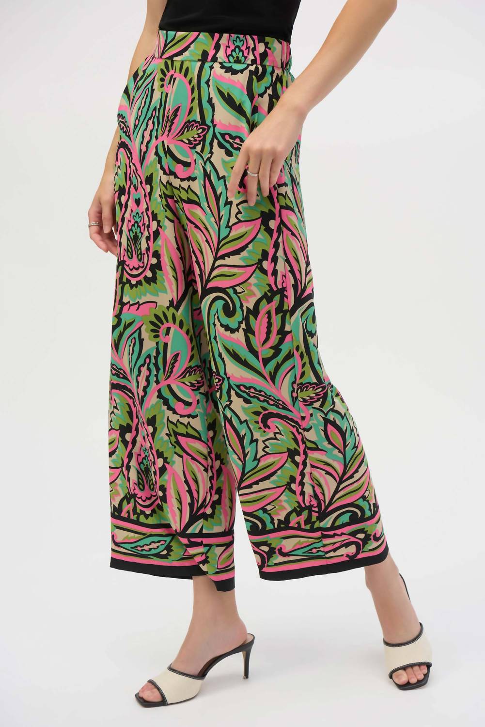 Joseph Ribkoff - Floral High-waisted Trousers