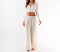 Lotus & Luna - Wide Leg Cotton Pants
