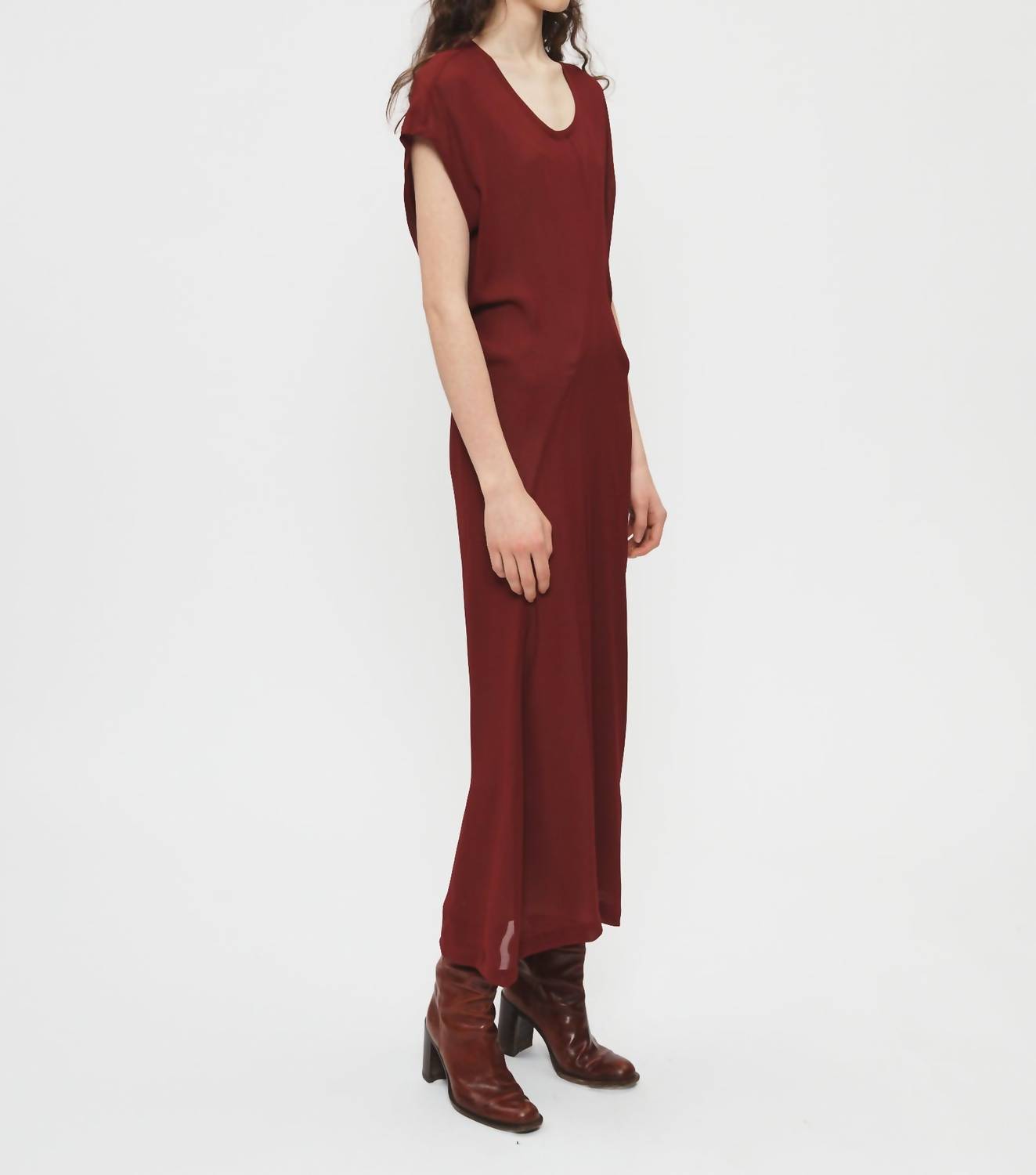 6397 S-curve Dress in bordeaux - women's dress - view 4