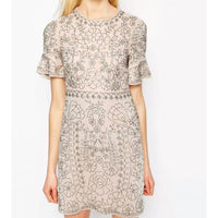 Needle & Thread - Linear Motif Embellished Shift Dress