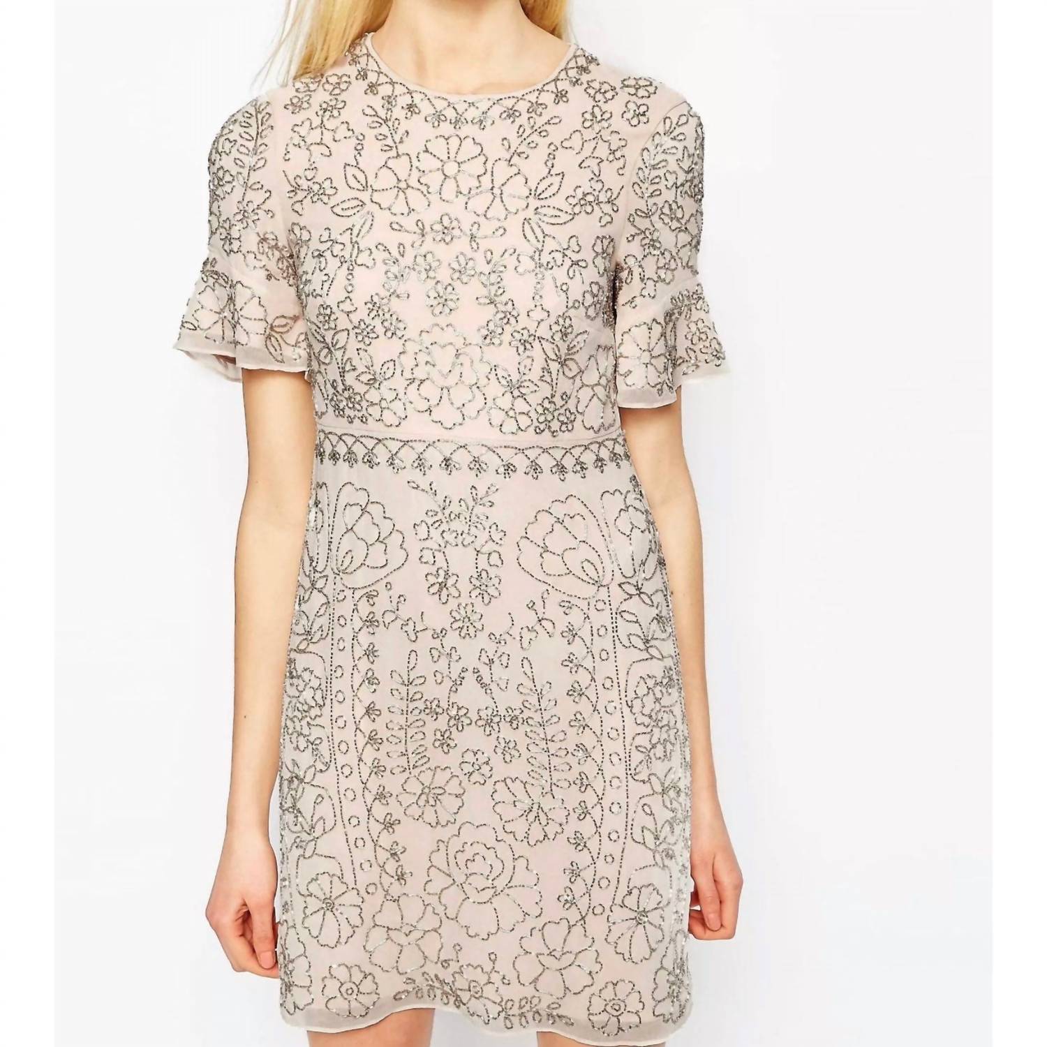 Needle & Thread - Linear Motif Embellished Shift Dress