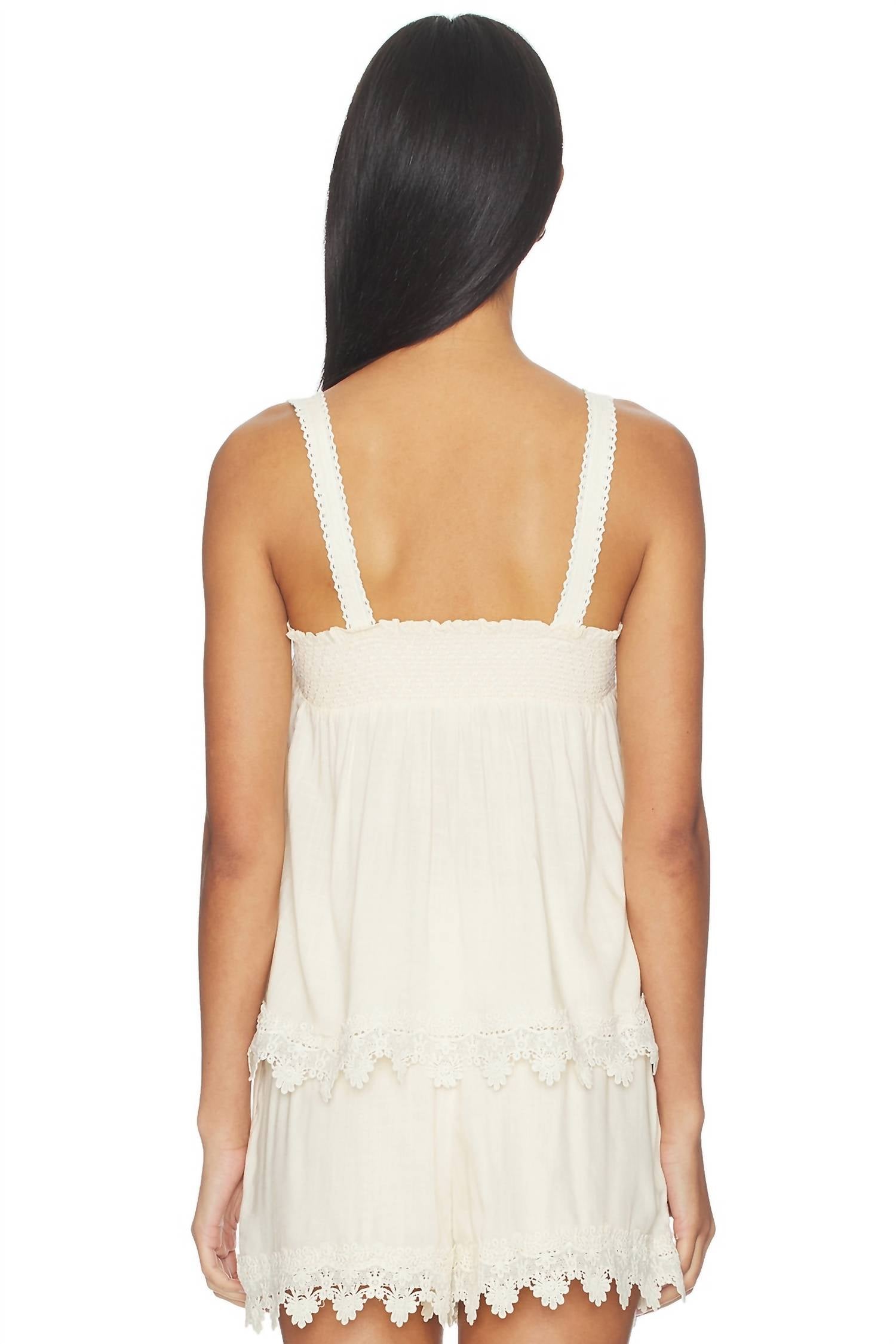 bobi Malaga Tank Top in soft white - women's tank top - alternate view
