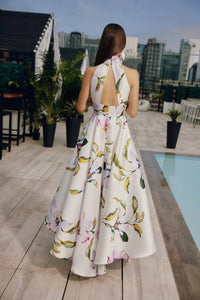 Frascara - High-low Halter Dress