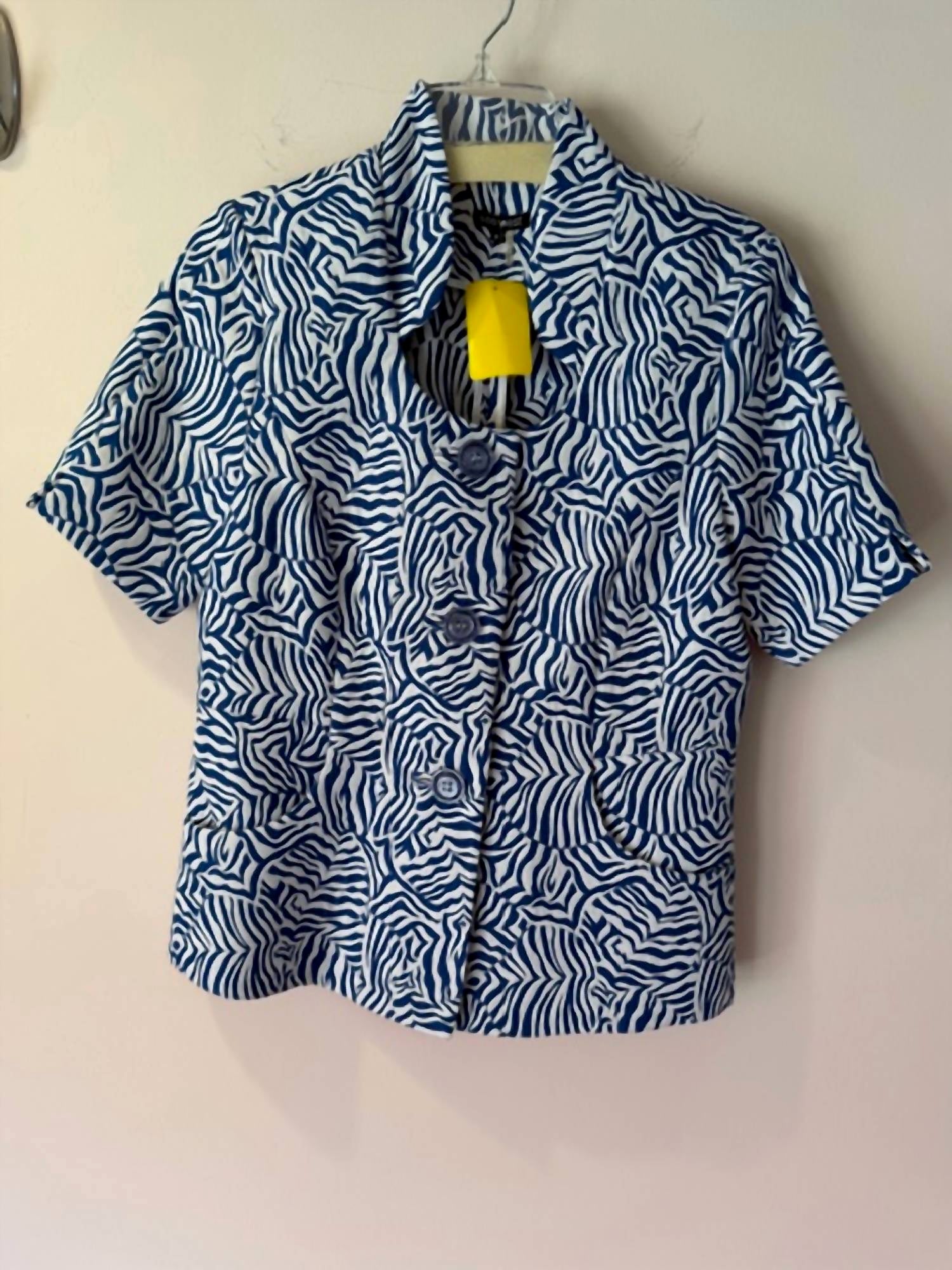 600 West Women's Tidal Wave Jacket in royal and white - women's shirt