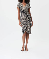 Joseph Ribkoff - Palm Print Wrap Dress