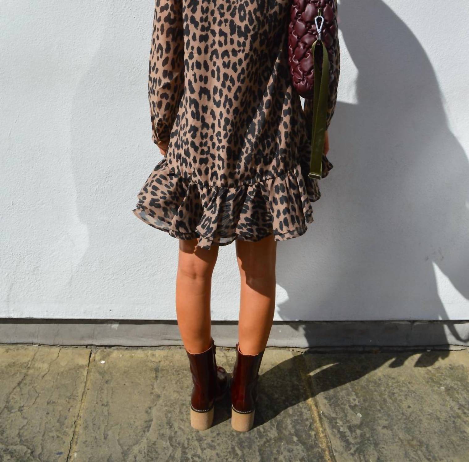 BAUM UND PFERDGARTEN Agnel Mini Dress in brown - women's dress - detail view