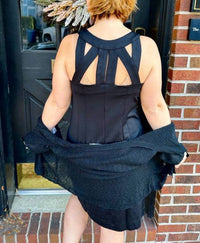 Lulu-B Sexy Mini Dress in black - women's dress - detail view