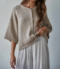 By Together - Quarter Sleeve Knit Cardigan