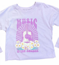 Tiny Whales - Girl's Oversized Long Sleeve Music Tee
