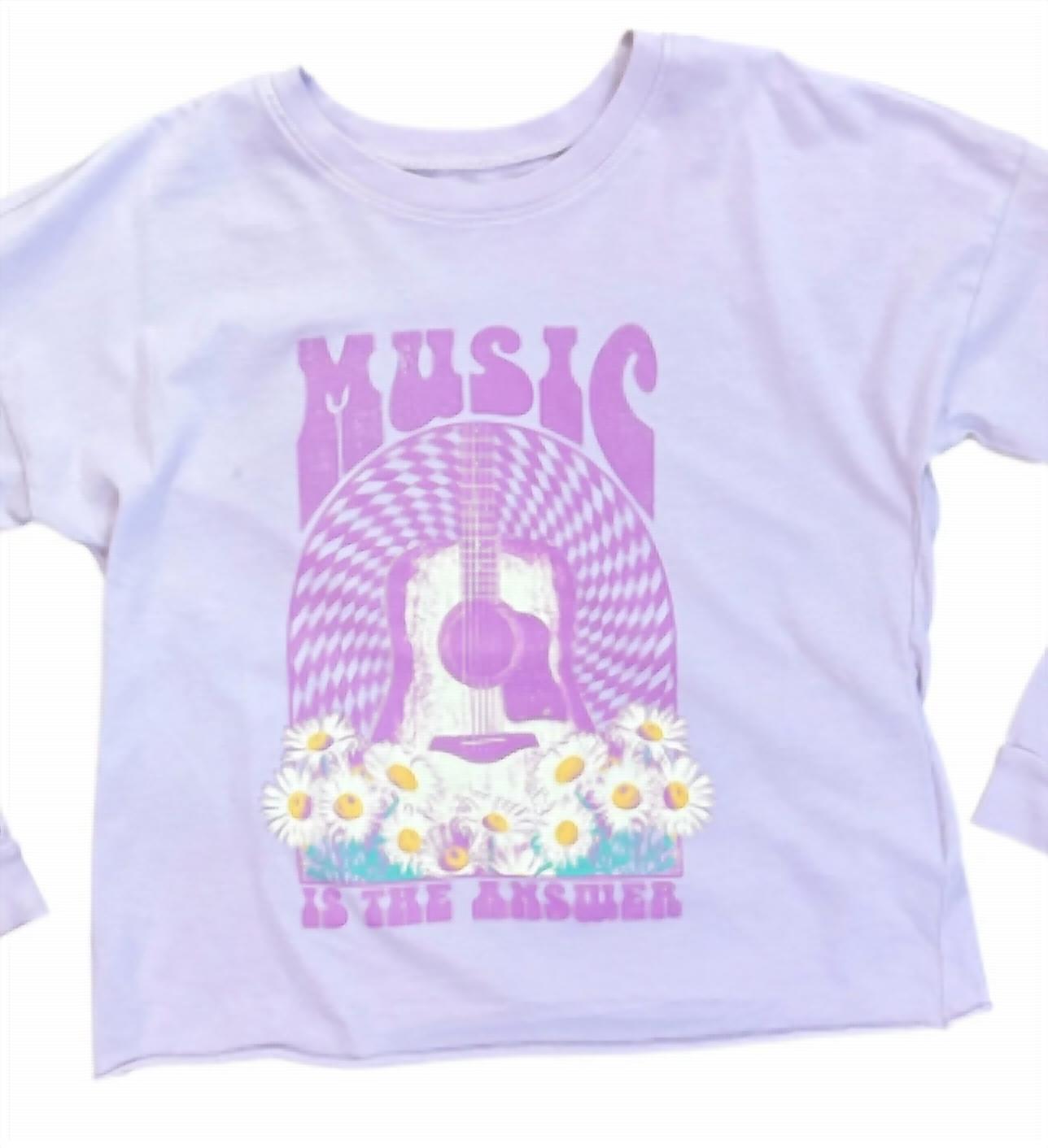 Tiny Whales - Girl's Oversized Long Sleeve Music Tee