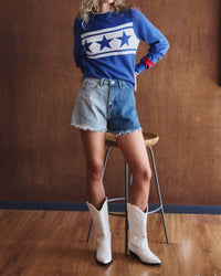 Urban Daizy - Americana Triple Star Knit Sweater