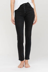 Vervet By Flying Monkey - Haylie High Rise Button Up Skinny Jeans