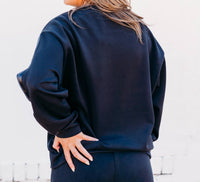 Esqualo - Modal Sweatshirt With Rhinestone Trim