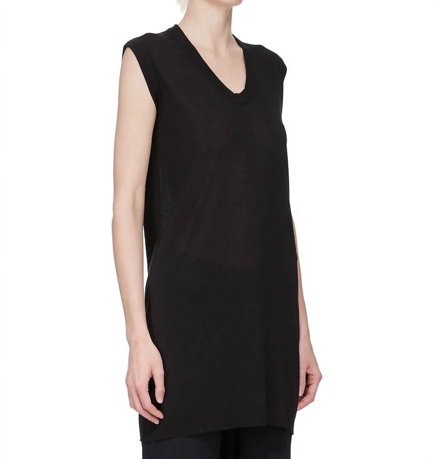 Rick Owens - Sleeveless Soft V Neck Top