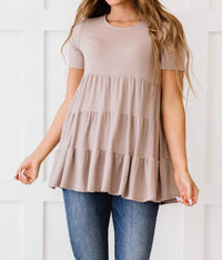 Zenana - Tiered Babydoll Tee