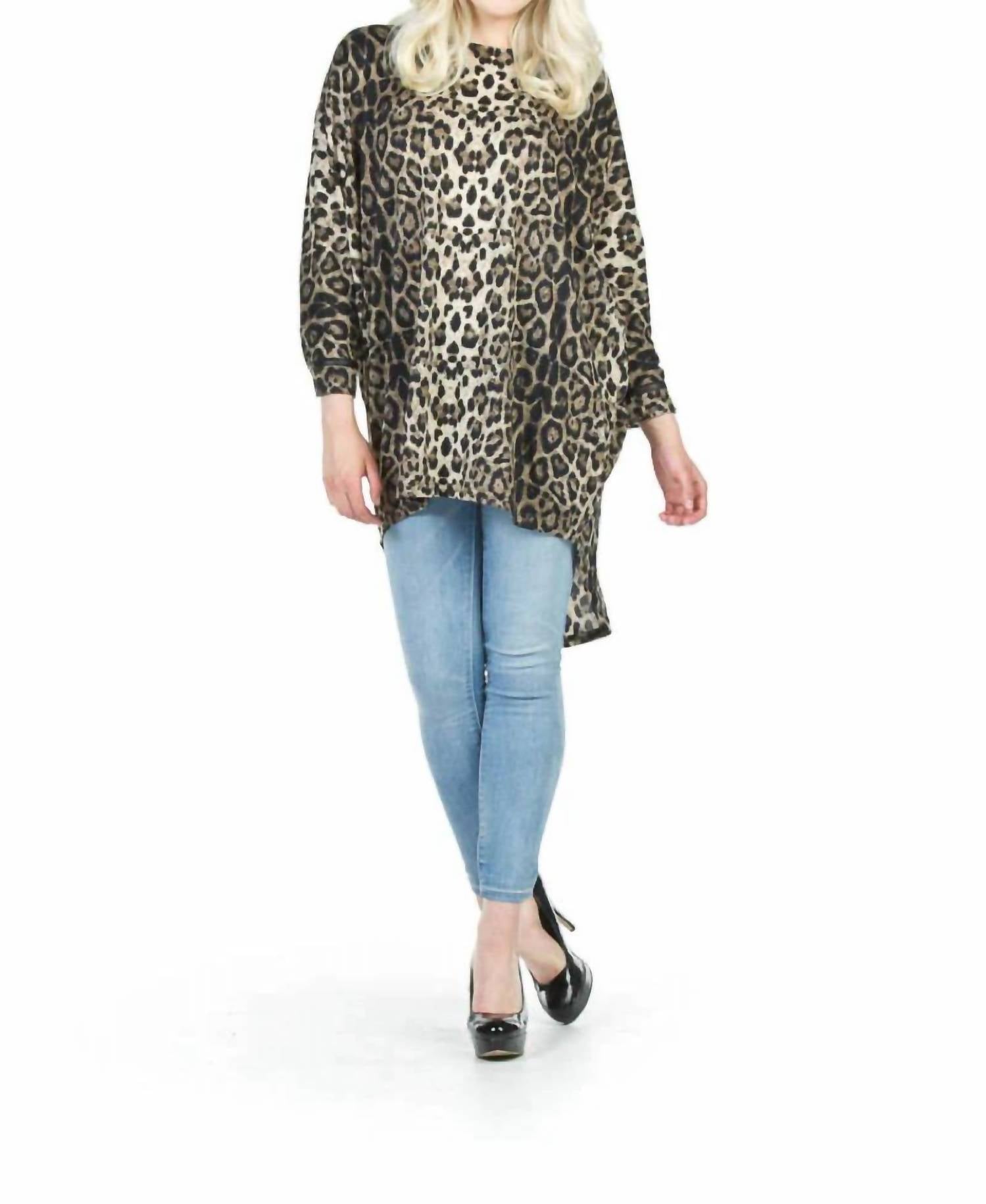 Papillon - Leopard Print Oversized Soft Sweatshirt