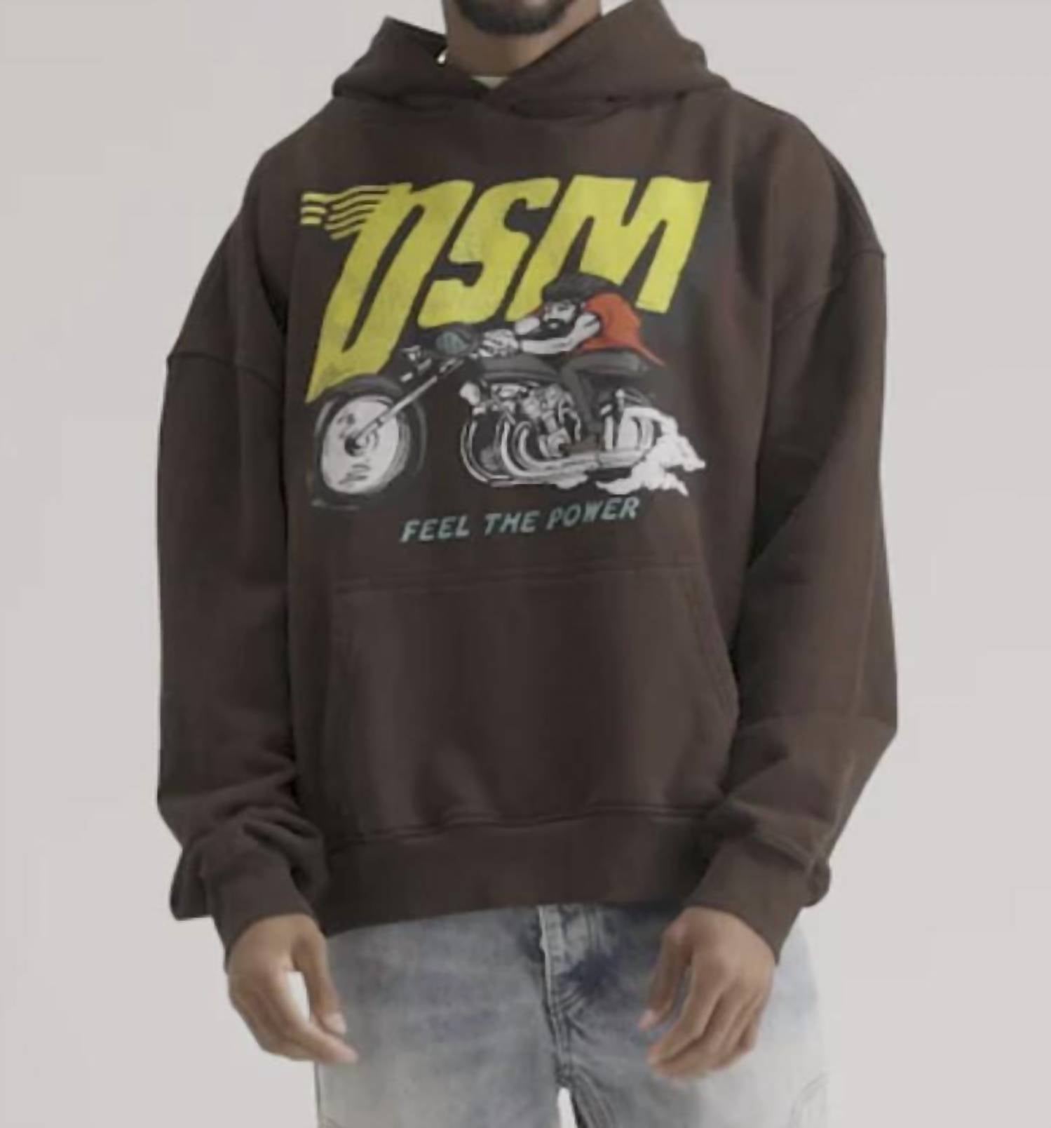Diet Starts Monday Men's French Terry Biker Hoody in brown - men's shirt