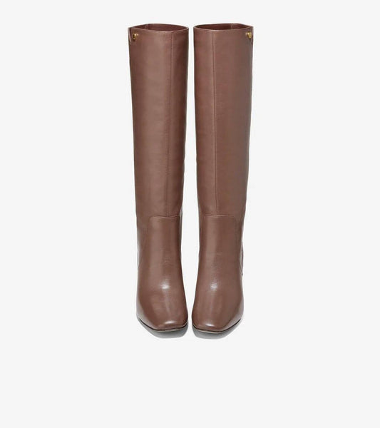 Cole Haan - Women Chrystie Tall Block Heel Leather Boots