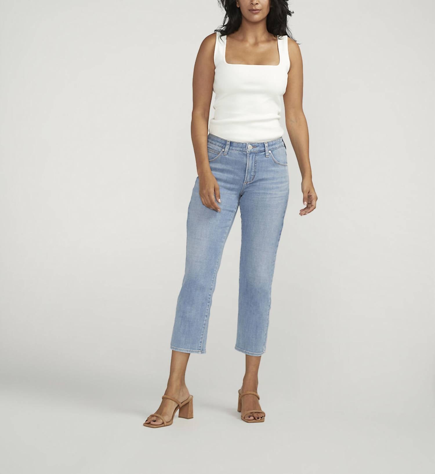 Jag - Ruby Mid Rise Straight Crop Jeans
