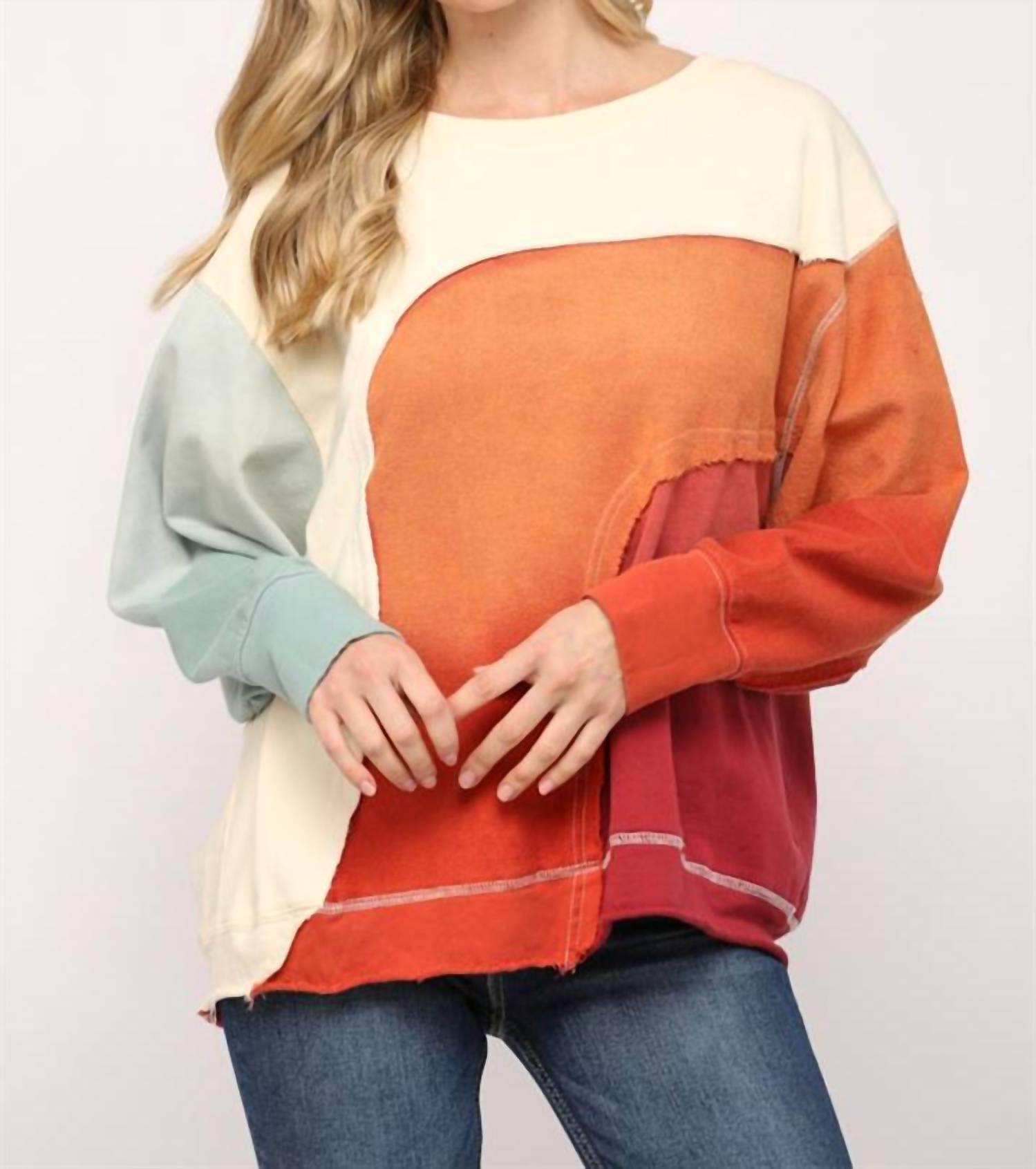 Fate - Color Block Oversized Sweatshirt