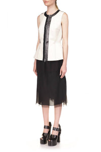 Marina Moscone - Waisted Gilet Zip Top