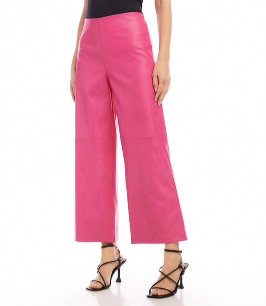 Karen Kane - Women's Cropped Vegan Leather Pants