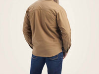 ARIAT Rebar DuraStretch Utility Softshell Shirt Jacket in khaki - men's jacket - alternate view