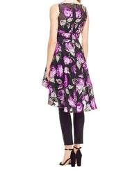 Lela Rose - Floral Fil Coupé High-Low Peplum Blouse