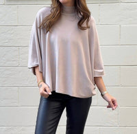 Entro - Lara Mock Neck Cape Top