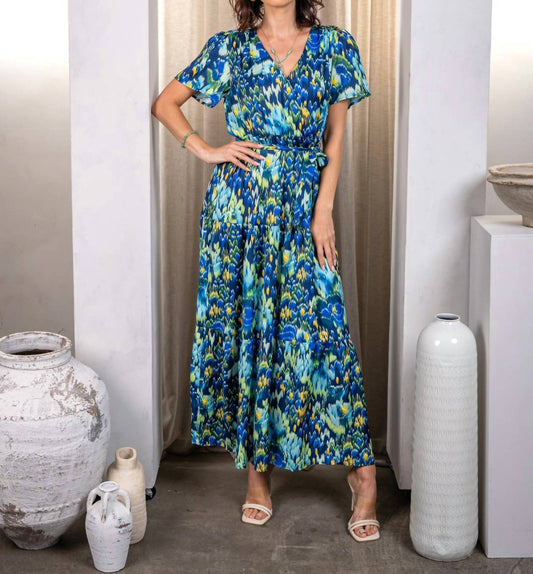 Paparazzi - Ikat Print Wrap Dress