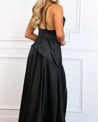 Luxxel - Milani Cowl Neck Satin Maxi Dress