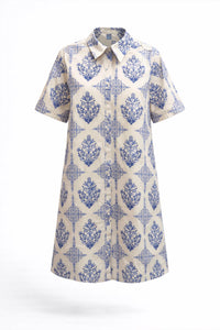 Karlie - French Vintage Floral Shirt Dress