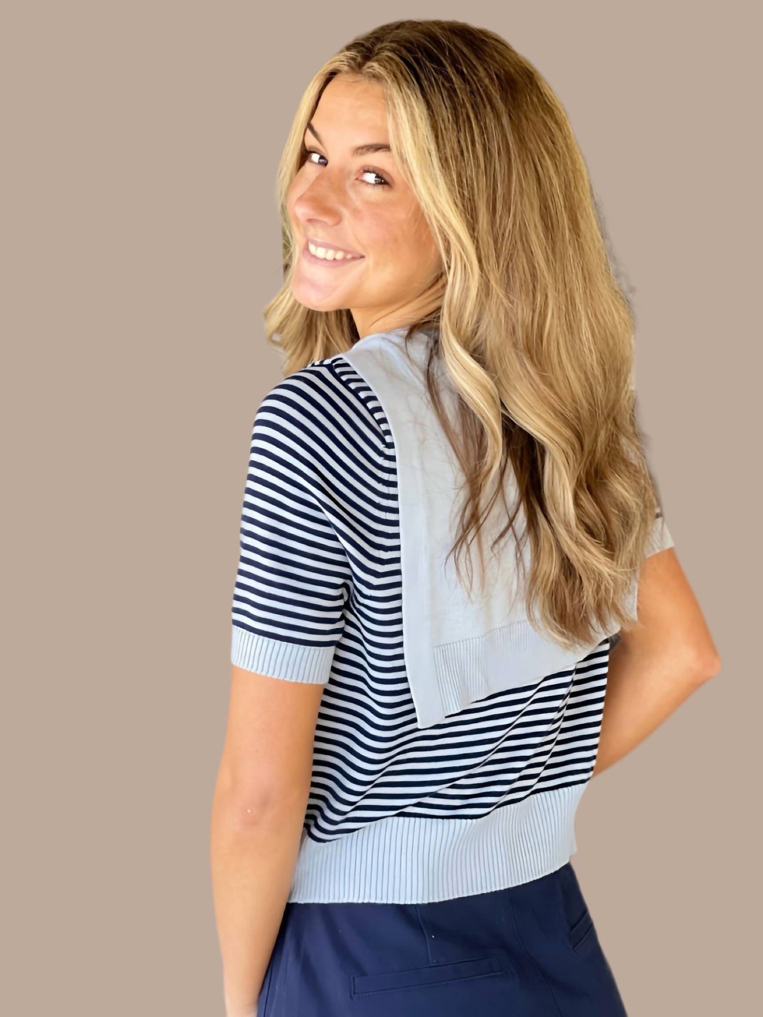 Entro - Knot Your Average Stripe Sweater Top