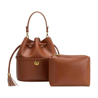 Melie Bianco Women's Janae Saddle Leather Top Handle Bag in brown - women's bag - view 5