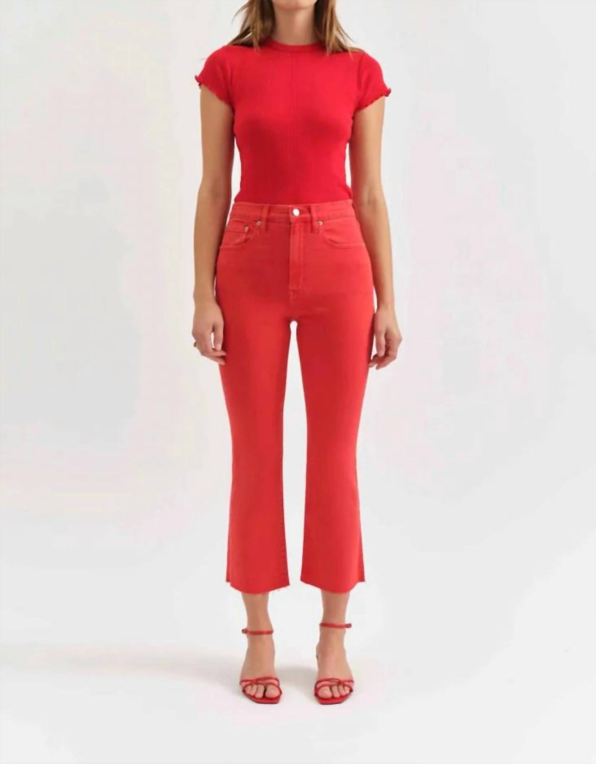 Daze - High-rise Crop Flare Jeans