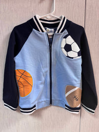 Florence Eiseman Boys' French Terry Jacket With Sport in blue navy - item - alternate view