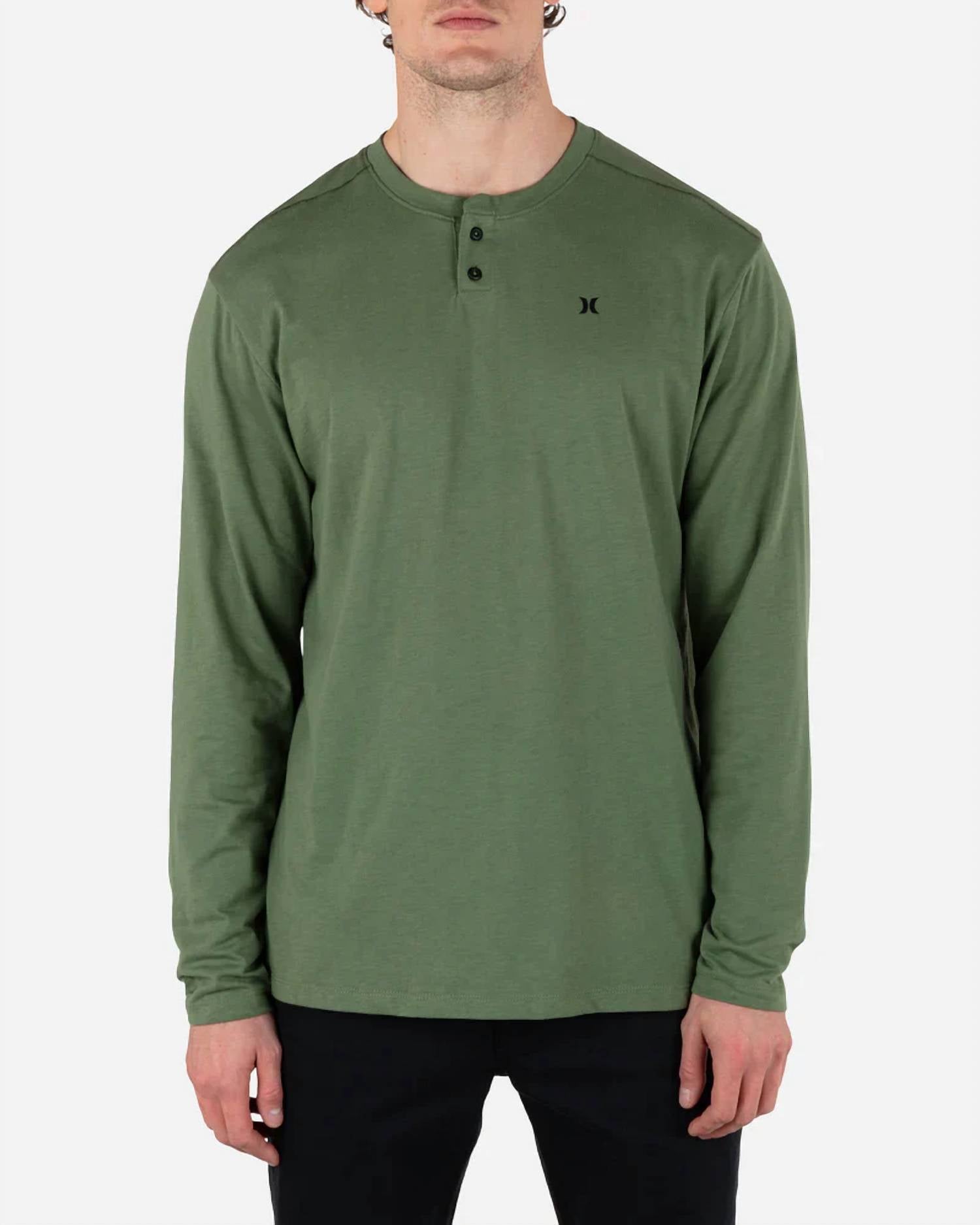 Hurley - H2o Dri Slub Henley Long Sleeve Top