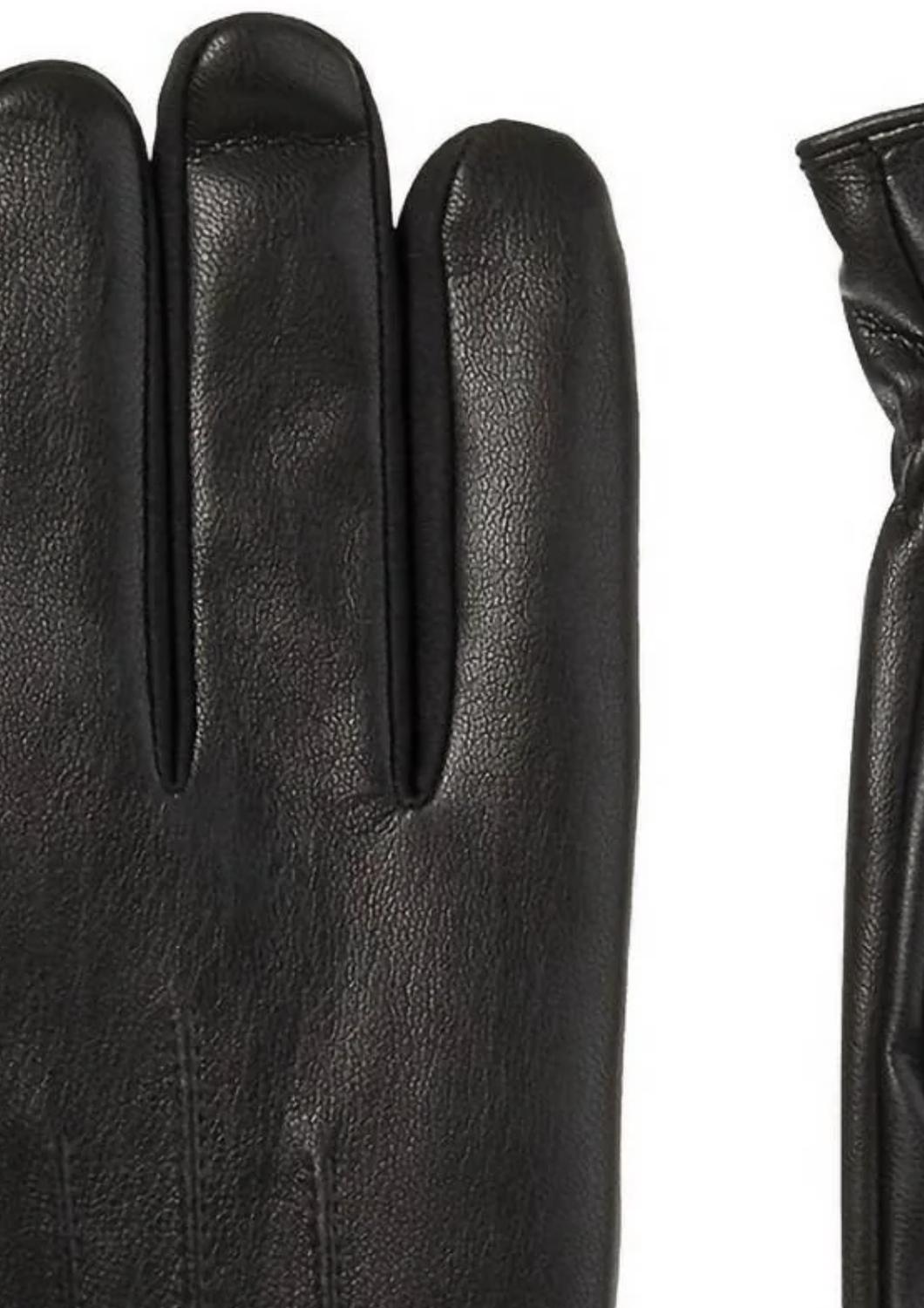 Isotoner - Men's Sleekheat Stretch Faux Nappa Gloves