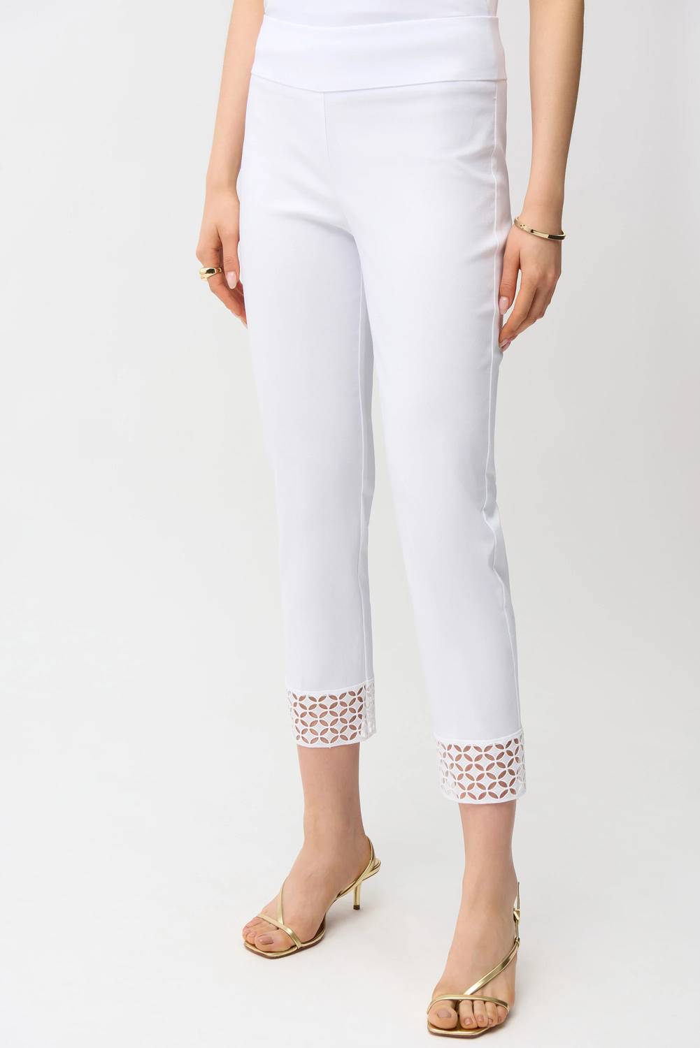 Joseph Ribkoff - Millennium Crop Pants with Guipure Detail